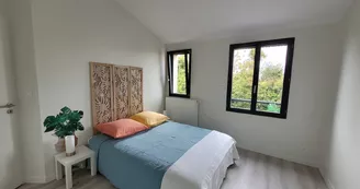 Maison 3 personnes - Bleu et bois Maison 3 personnes - Bleu et bois